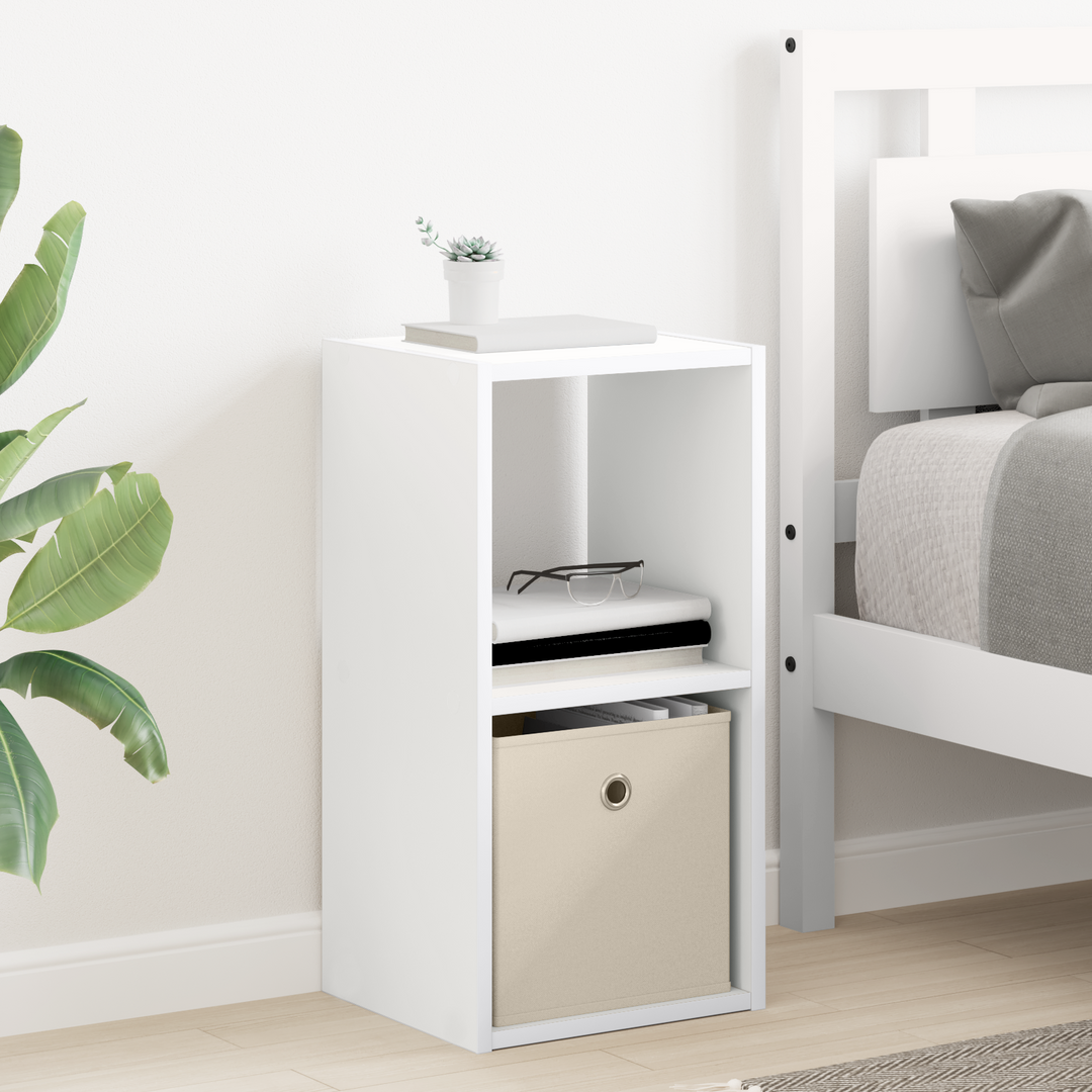 Sengebord 2 pcs Hvid 30,5 x 27 x 59,5 cm Konstrueret træ
