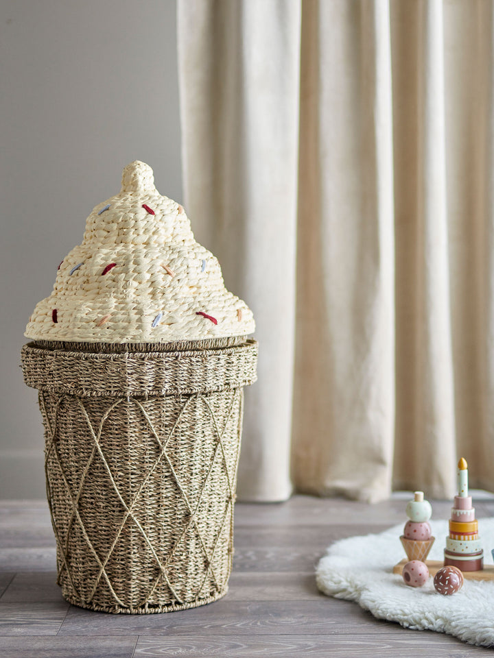 Bloomingville MINI Cillie Kurv m/Låg, Natur, Vandhyacint