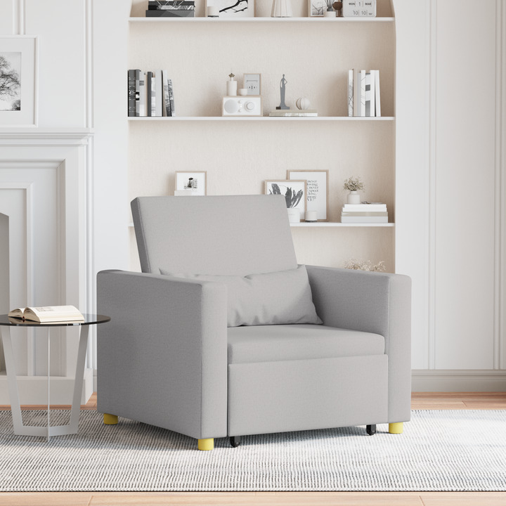 Utrækkelig sovesofa enkelt med hjul Sky grey Stof