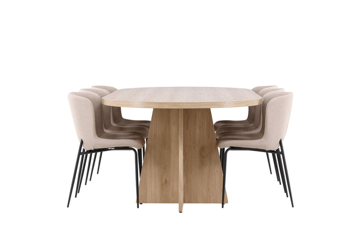 Venture Home Bootcut Dining Table with Modesto Dining Chair