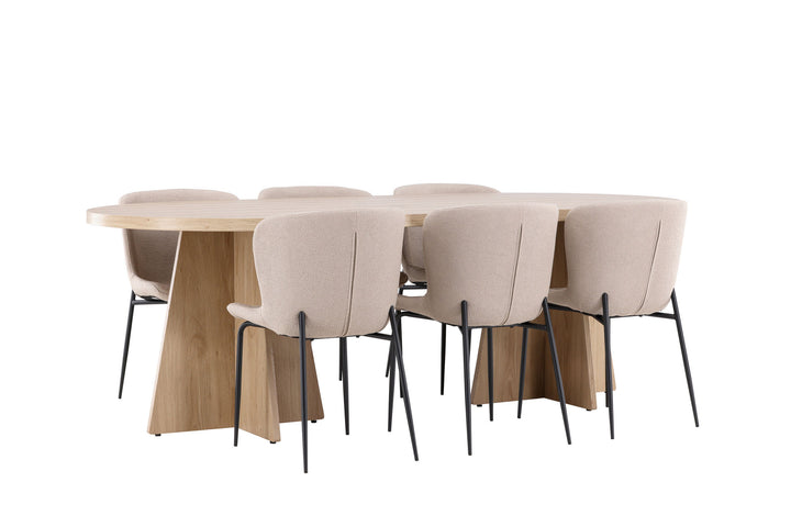Venture Home Bootcut Dining Table with Modesto Dining Chair