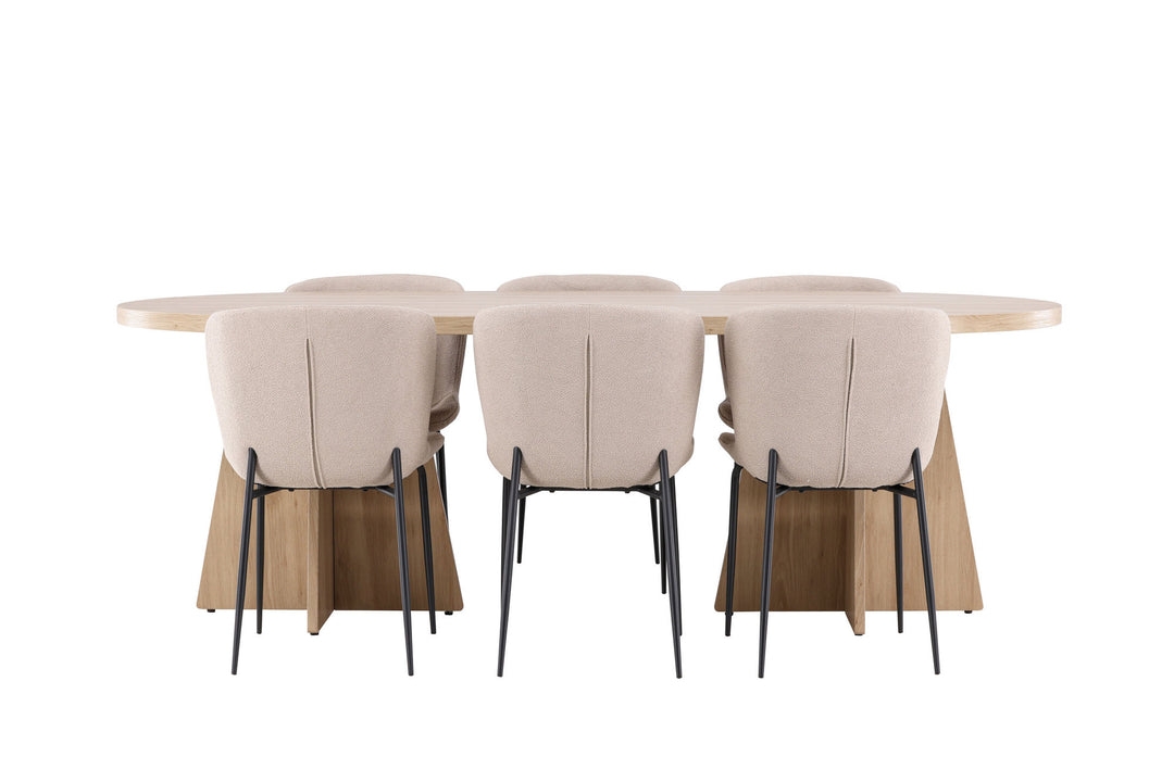 Venture Home Bootcut Dining Table with Modesto Dining Chair
