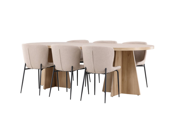 Venture Home Bootcut Dining Table with Modesto Dining Chair