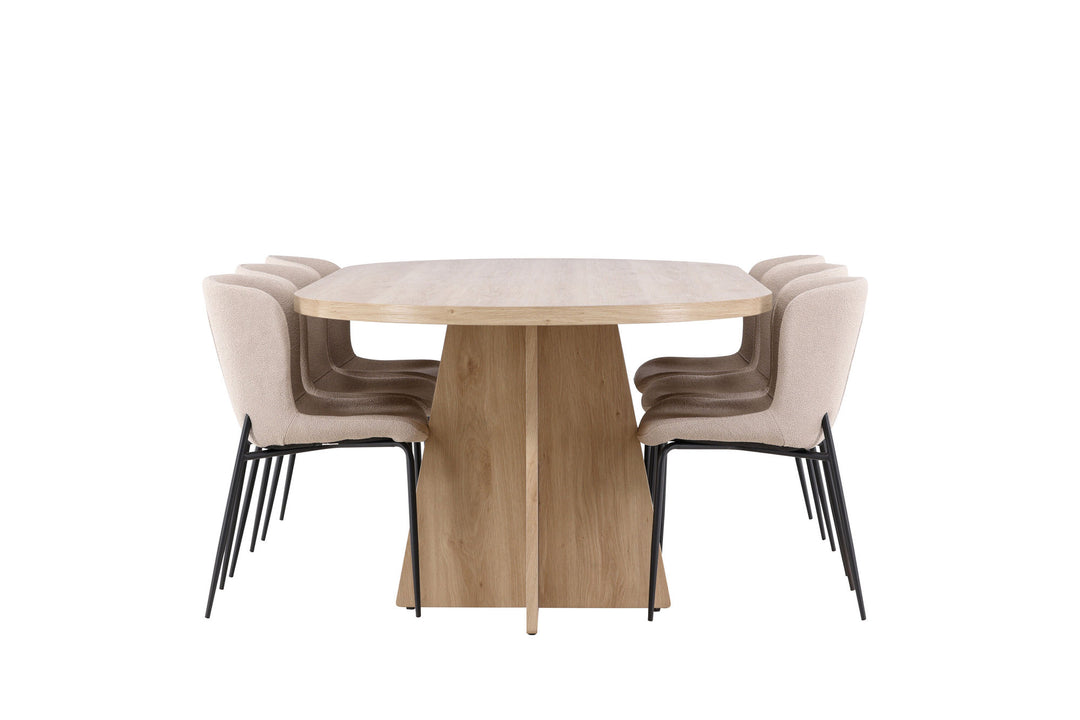 Venture Home Bootcut Dining Table with Modesto Dining Chair