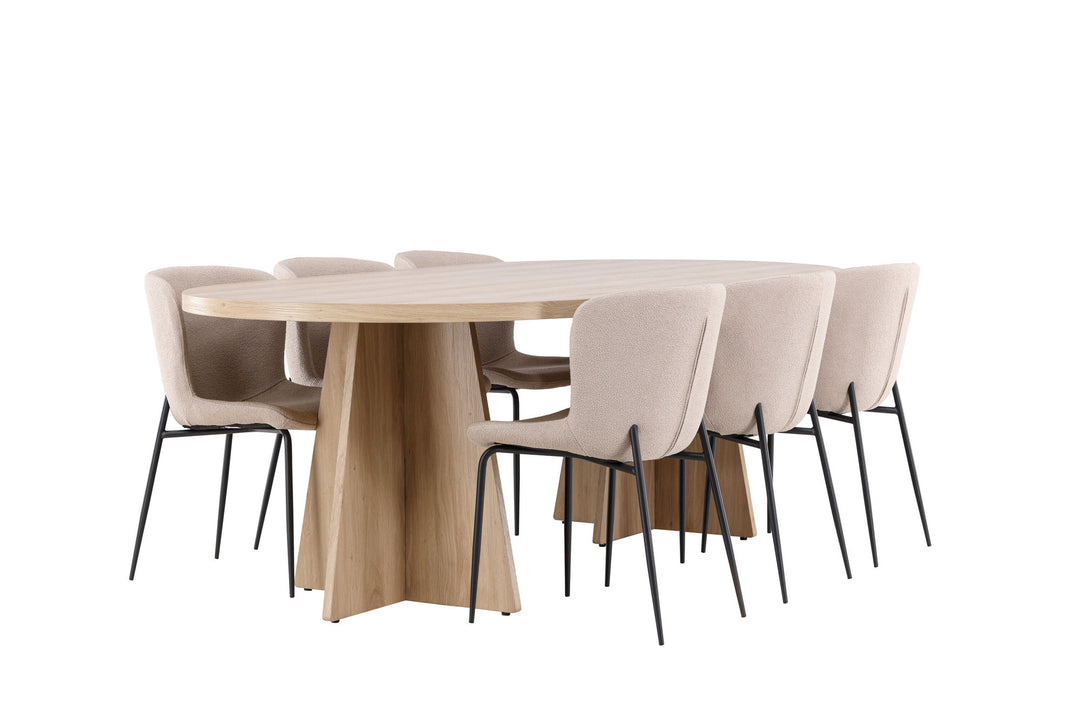 Venture Home Bootcut Dining Table with Modesto Dining Chair