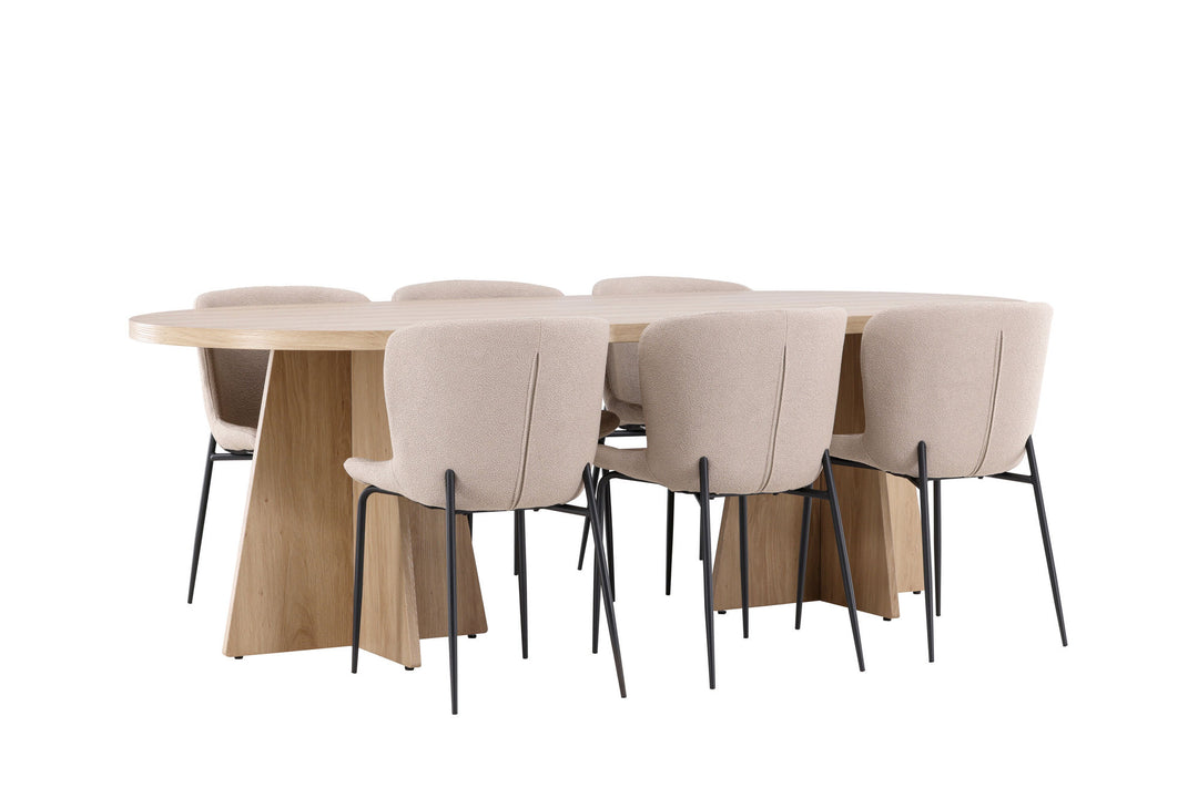 Venture Home Bootcut Dining Table with Modesto Dining Chair