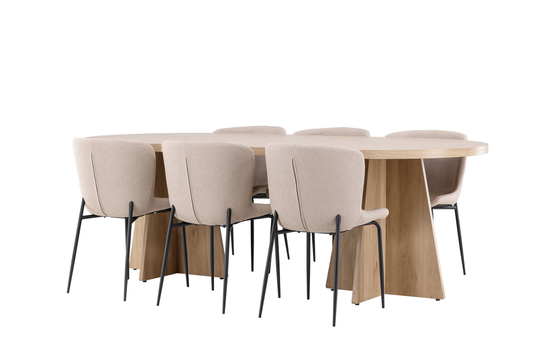 Venture Home Bootcut Dining Table with Modesto Dining Chair