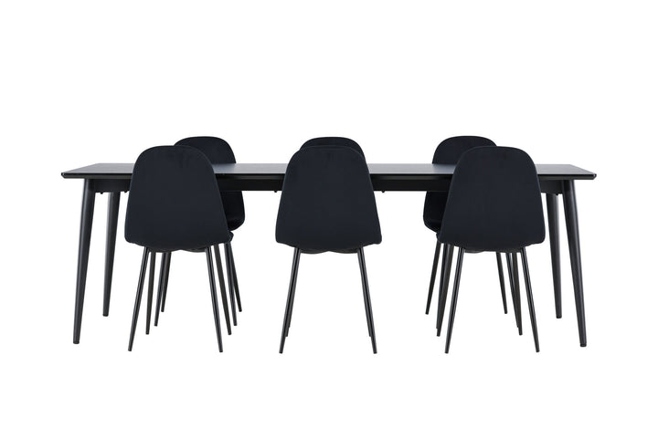 Venture Home Ellis Dining Table with Polar Dining Chair