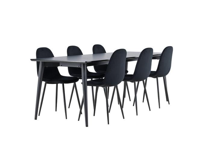 Venture Home Ellis Dining Table with Polar Dining Chair