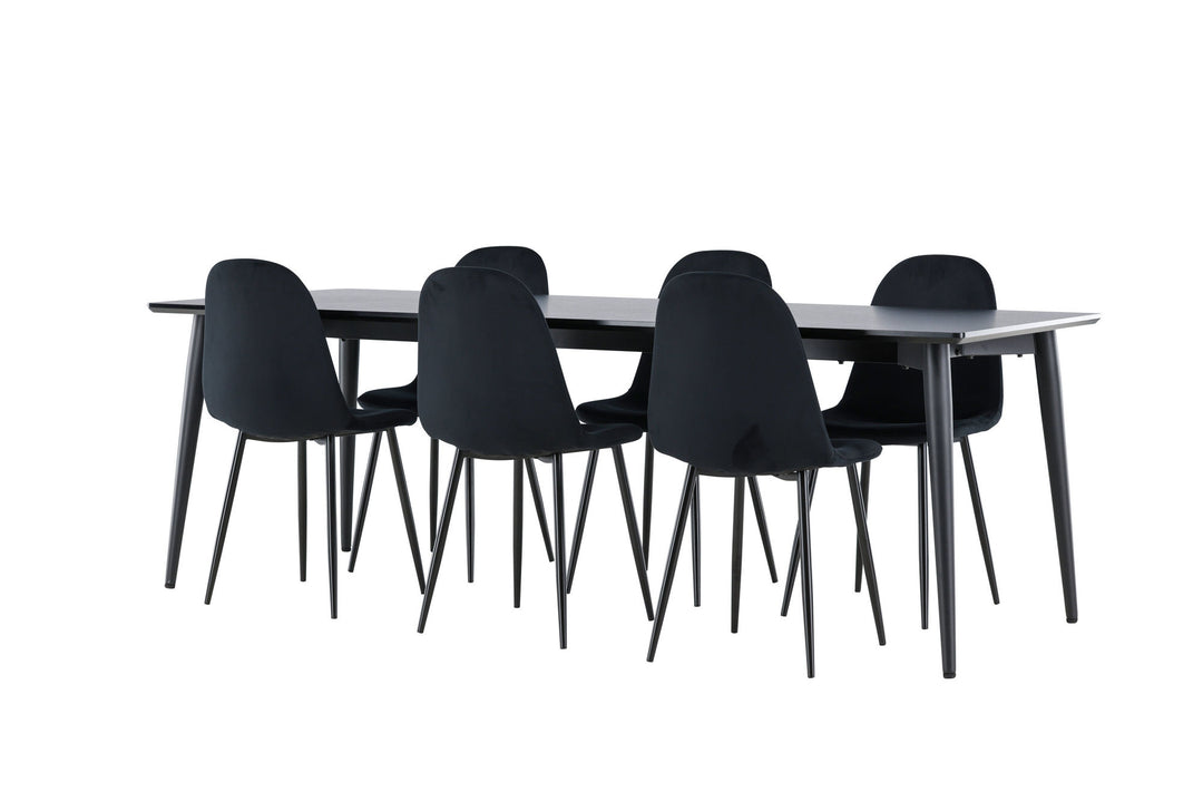 Venture Home Ellis Dining Table with Polar Dining Chair