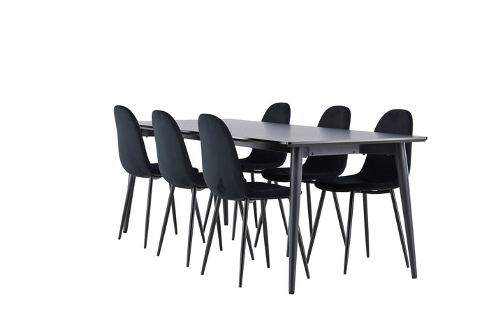 Venture Home Ellis Dining Table with Polar Dining Chair