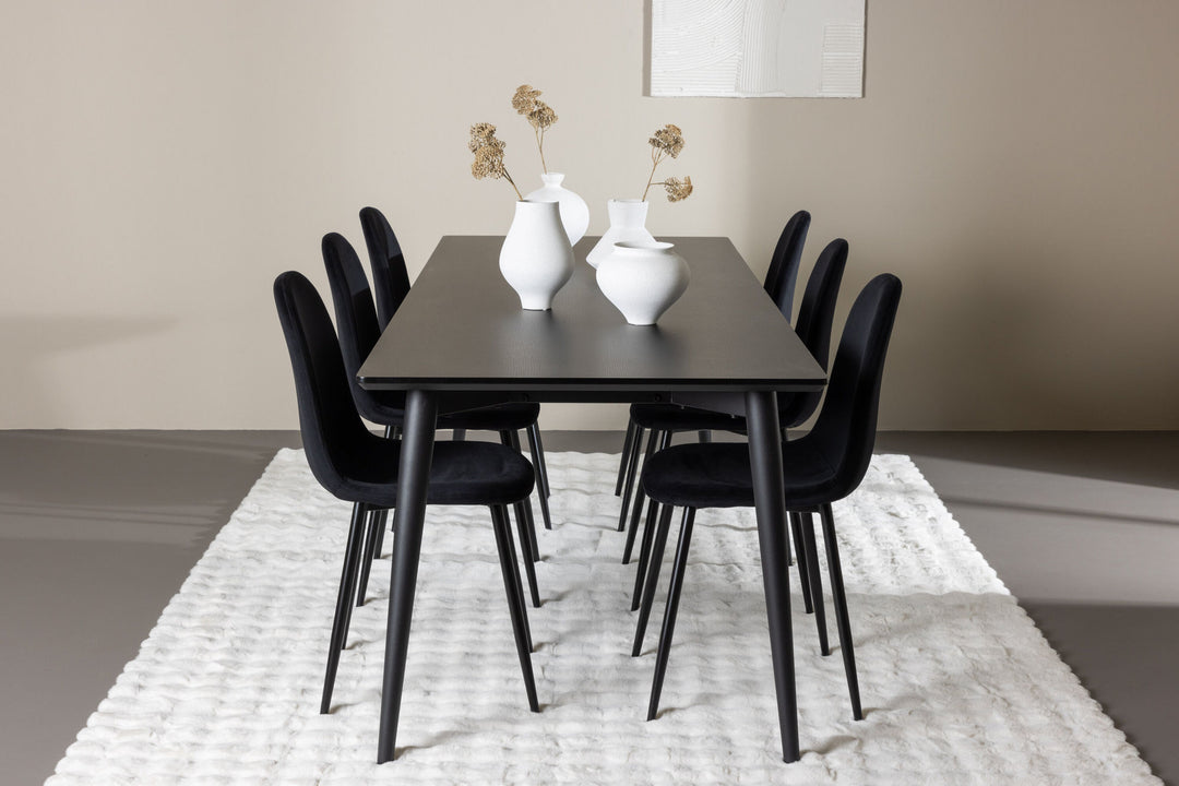 Venture Home Ellis Dining Table with Polar Dining Chair