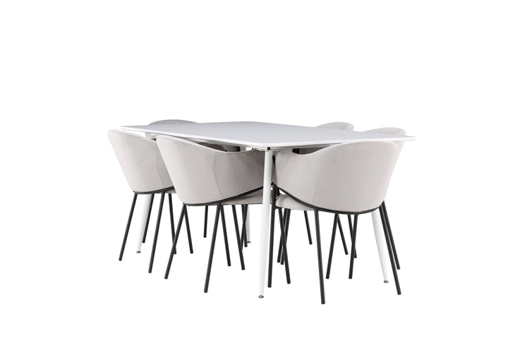 Venture Home Silar Dining Table with Evelina Dining Chair