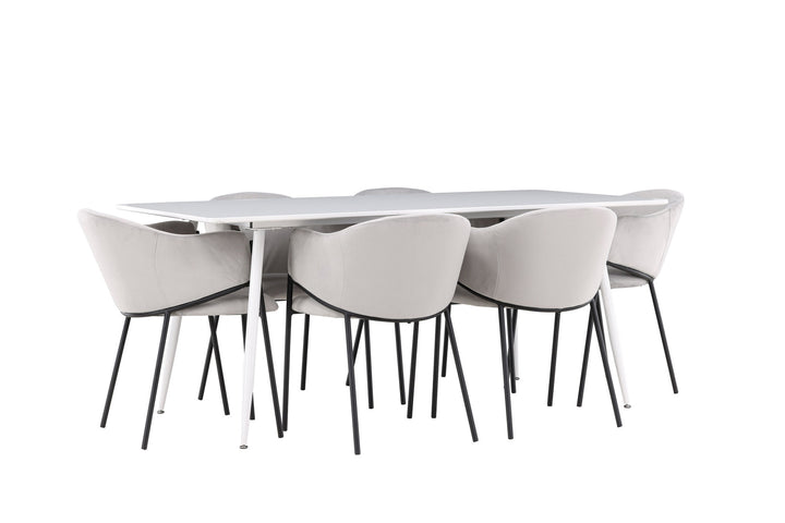 Venture Home Silar Dining Table with Evelina Dining Chair