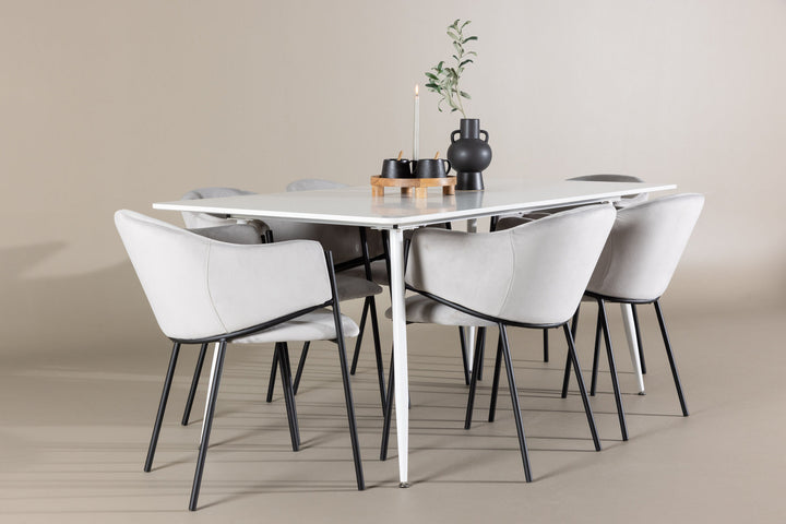 Venture Home Silar Dining Table with Evelina Dining Chair