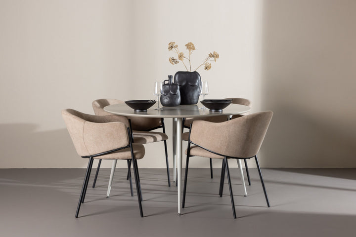 Venture Home Plaza Dining Table with Evelina Dining Chair