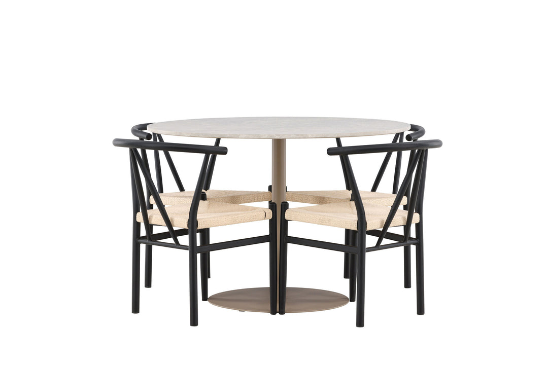 Venture Home Lycke Dining Table with Alfons Dining Chair