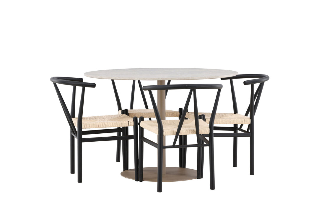 Venture Home Lycke Dining Table with Alfons Dining Chair