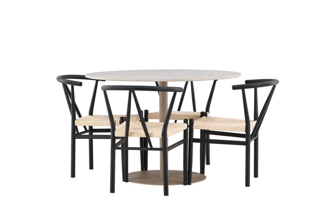 Venture Home Lycke Dining Table with Alfons Dining Chair
