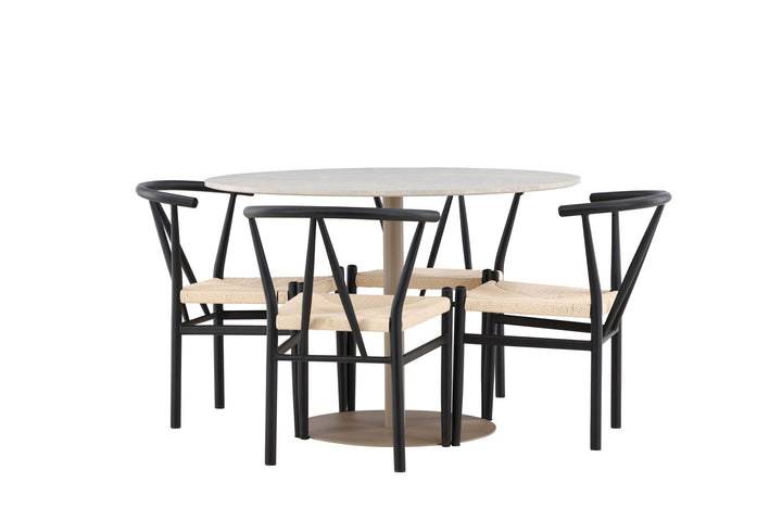 Venture Home Lycke Dining Table with Alfons Dining Chair