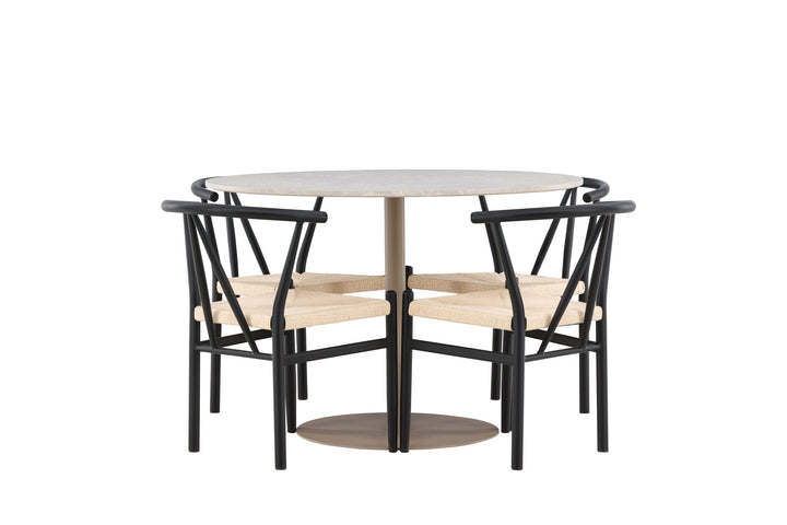 Venture Home Lycke Dining Table with Alfons Dining Chair