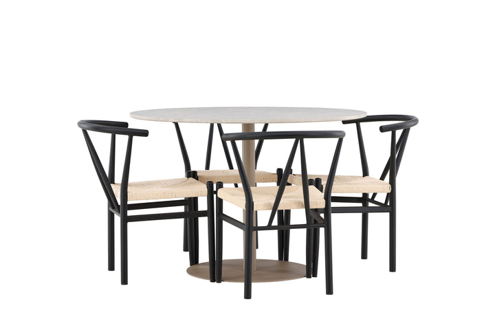 Venture Home Lycke Dining Table with Alfons Dining Chair