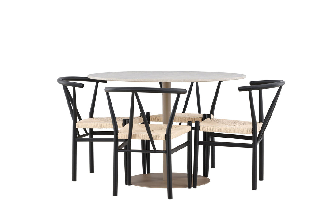 Venture Home Lycke Dining Table with Alfons Dining Chair
