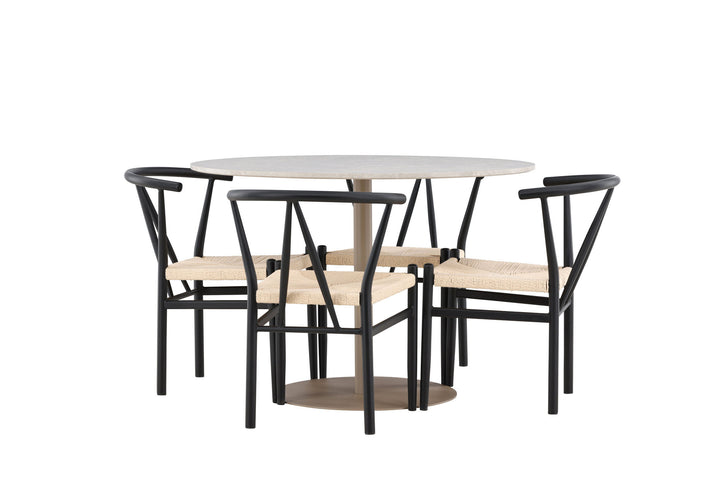 Venture Home Lycke Dining Table with Alfons Dining Chair