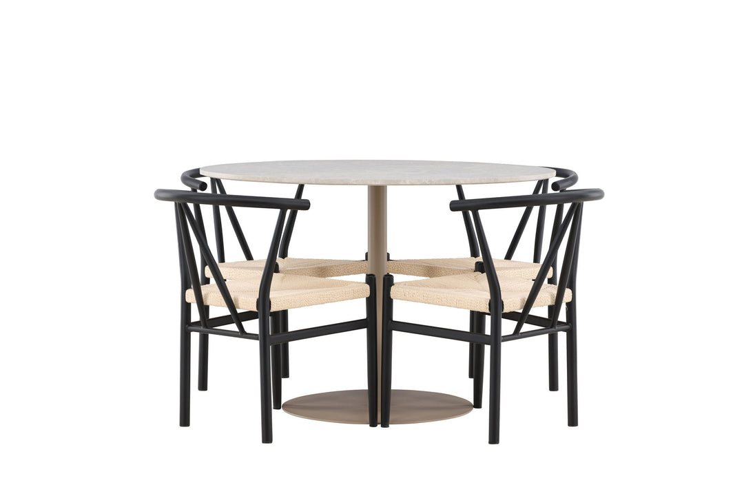 Venture Home Lycke Dining Table with Alfons Dining Chair