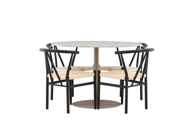 Venture Home Lycke Dining Table with Alfons Dining Chair