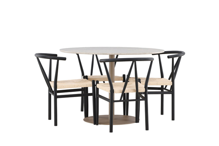 Venture Home Lycke Dining Table with Alfons Dining Chair