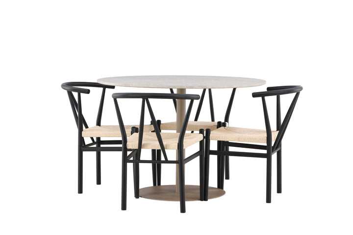 Venture Home Lycke Dining Table with Alfons Dining Chair