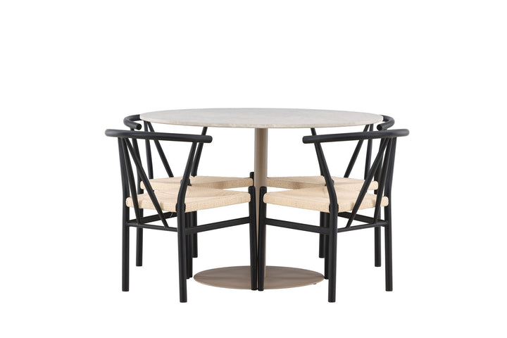 Venture Home Lycke Dining Table with Alfons Dining Chair