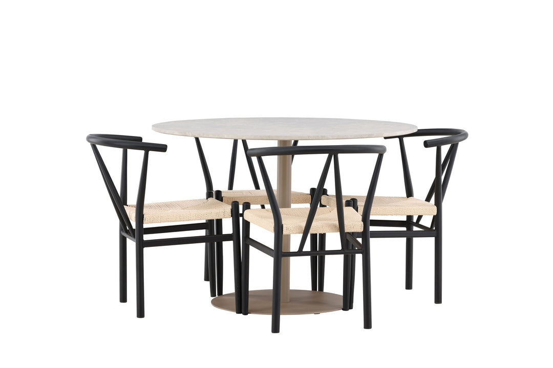 Venture Home Lycke Dining Table with Alfons Dining Chair