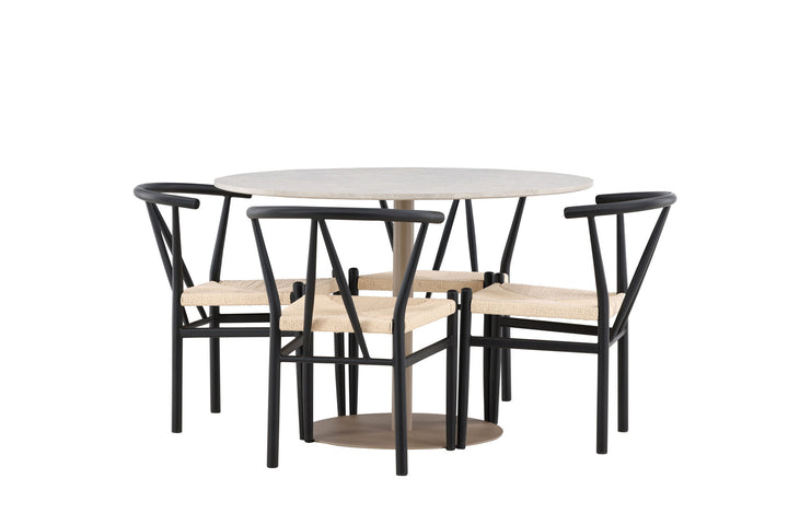 Venture Home Lycke Dining Table with Alfons Dining Chair