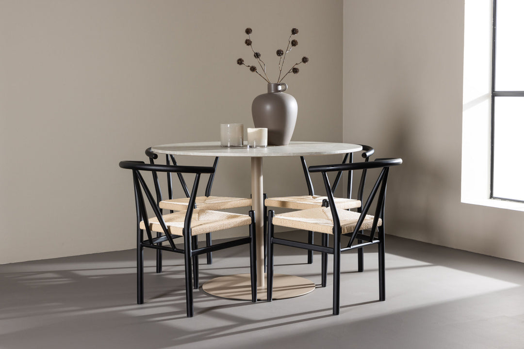 Venture Home Lycke Dining Table with Alfons Dining Chair