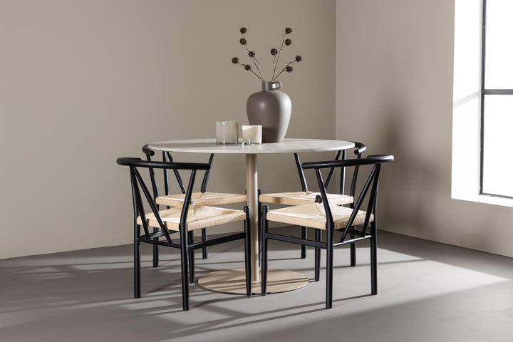 Venture Home Lycke Dining Table with Alfons Dining Chair