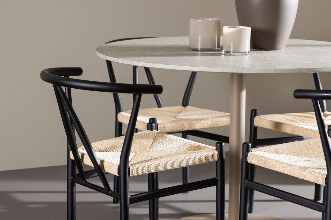 Venture Home Lycke Dining Table with Alfons Dining Chair
