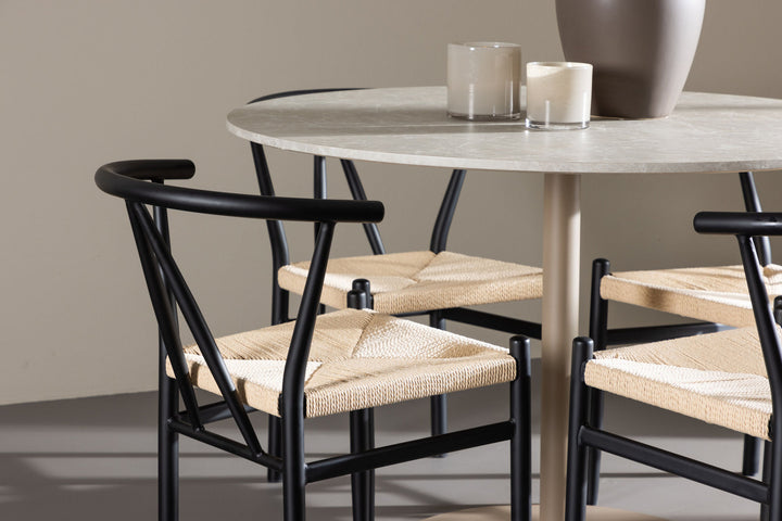 Venture Home Lycke Dining Table with Alfons Dining Chair