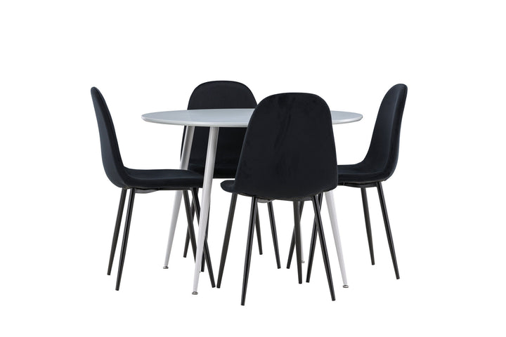 Venture Home Plaza Dining Table with Polar Dining Chair