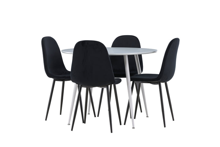 Venture Home Plaza Dining Table with Polar Dining Chair