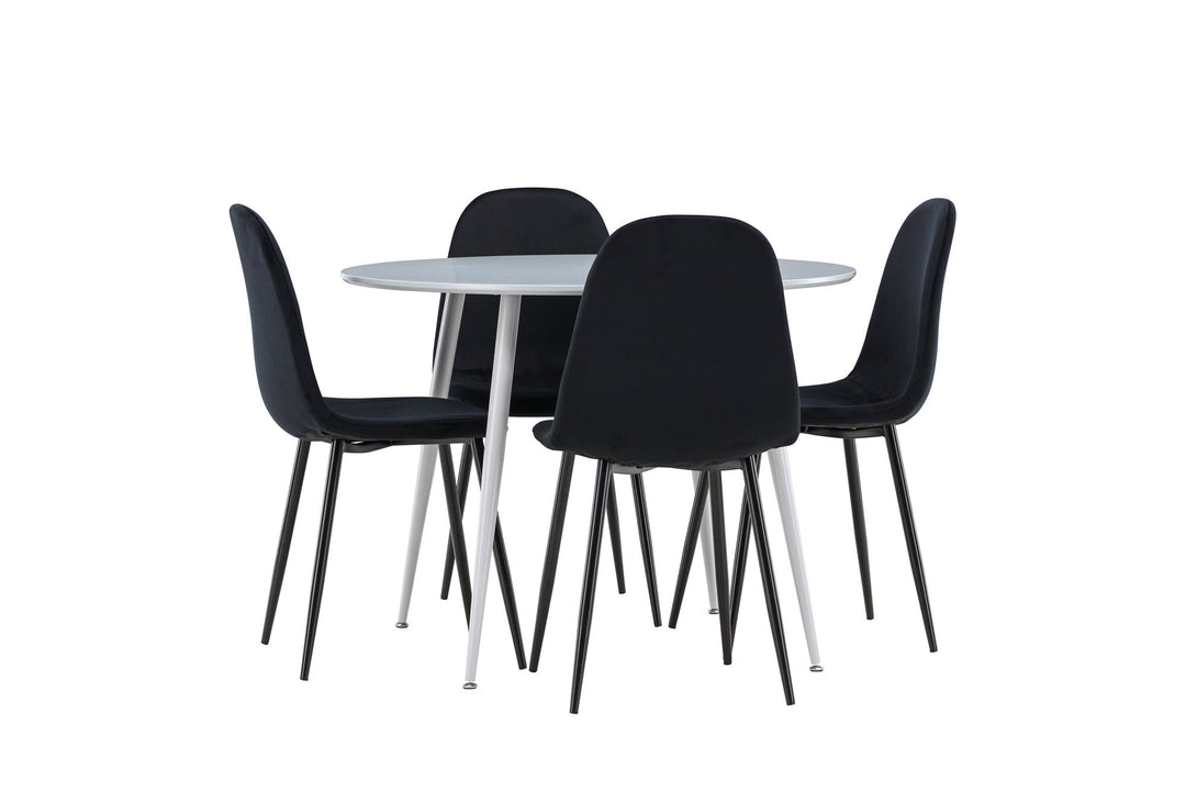 Venture Home Plaza Dining Table with Polar Dining Chair