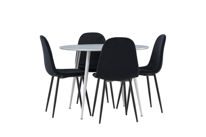 Venture Home Plaza Dining Table with Polar Dining Chair