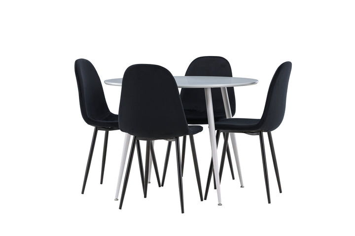 Venture Home Plaza Dining Table with Polar Dining Chair