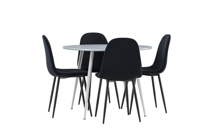 Venture Home Plaza Dining Table with Polar Dining Chair