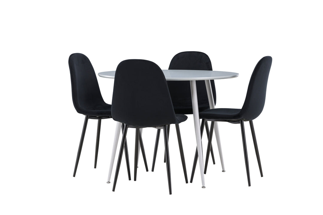 Venture Home Plaza Dining Table with Polar Dining Chair