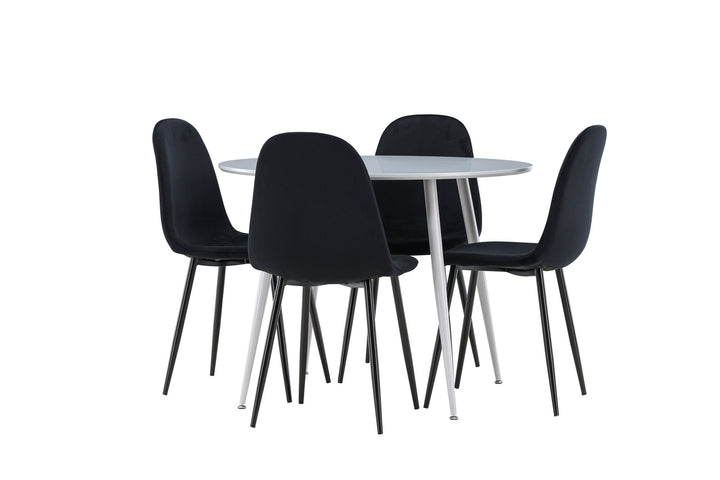 Venture Home Plaza Dining Table with Polar Dining Chair