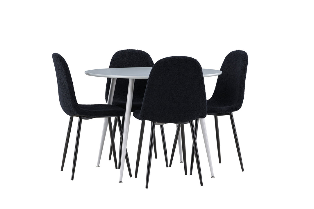 Venture Home Plaza Dining Table with Polar Dining Chair
