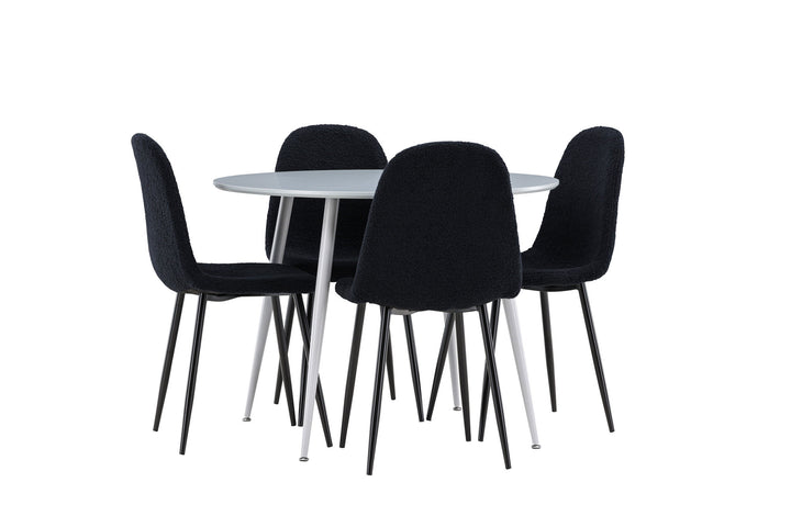 Venture Home Plaza Dining Table with Polar Dining Chair