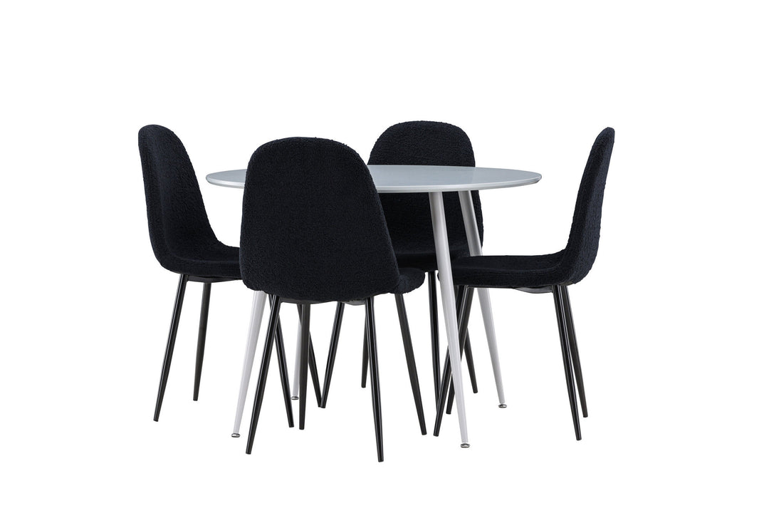 Venture Home Plaza Dining Table with Polar Dining Chair